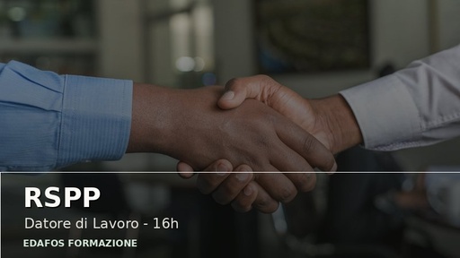 RSPP Datore di Lavoro - Rischio Basso